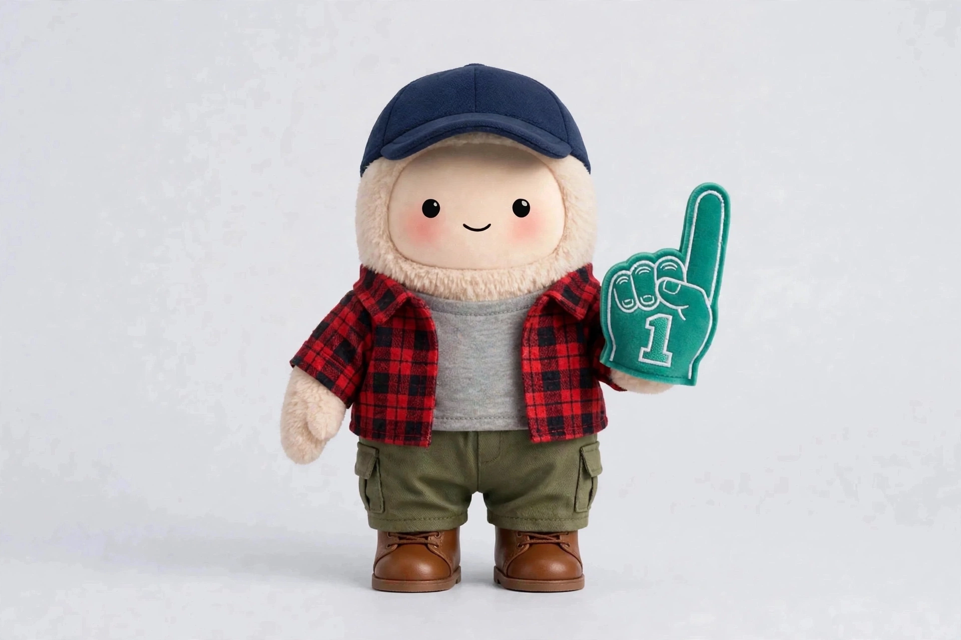 Fantasy Sports Analyst wearing Tailgate Style Casual — Flannel and boots for a friendly tailgate-style watch.