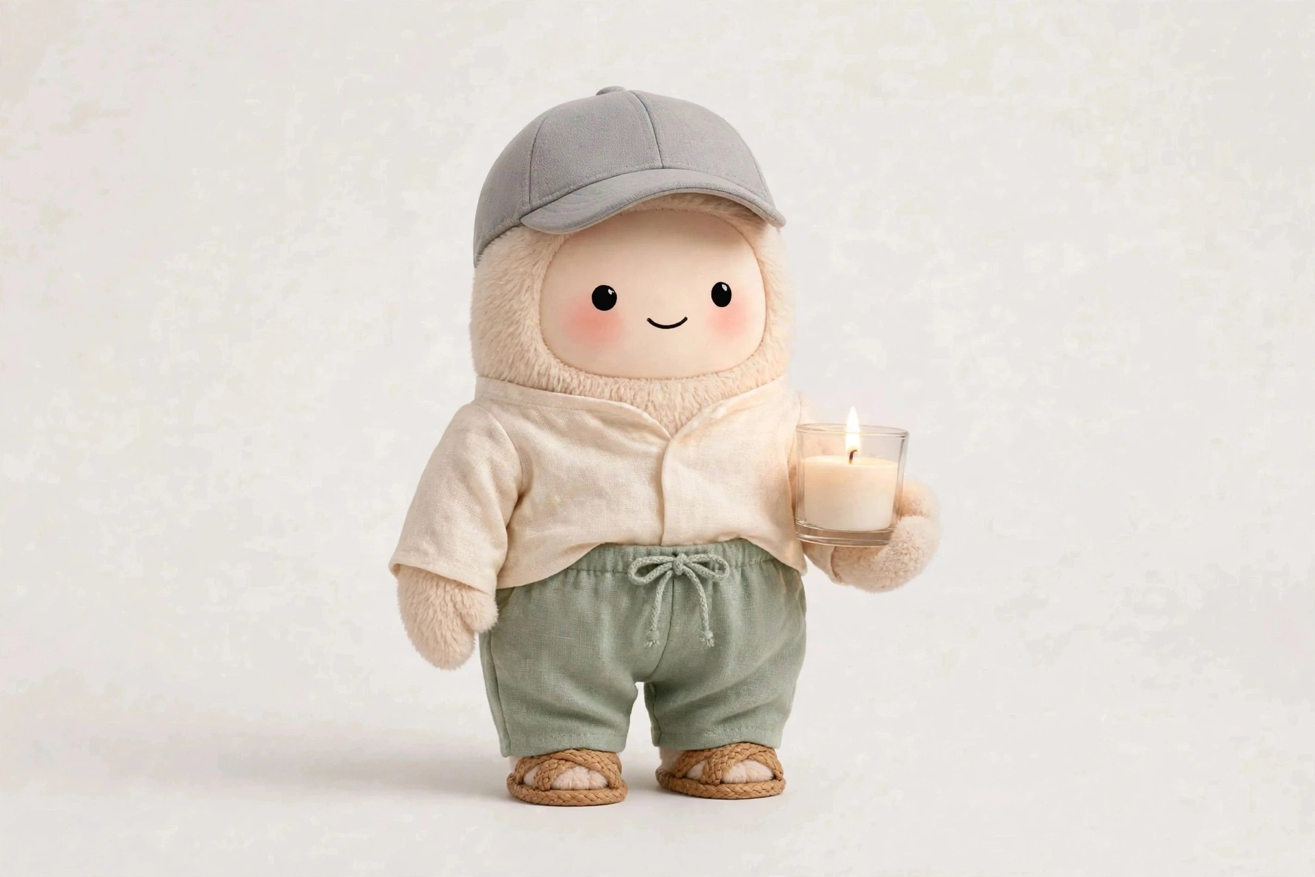 Grief Companion wearing Morning Light Linen — Light and calm for a fresh, gentle morning.