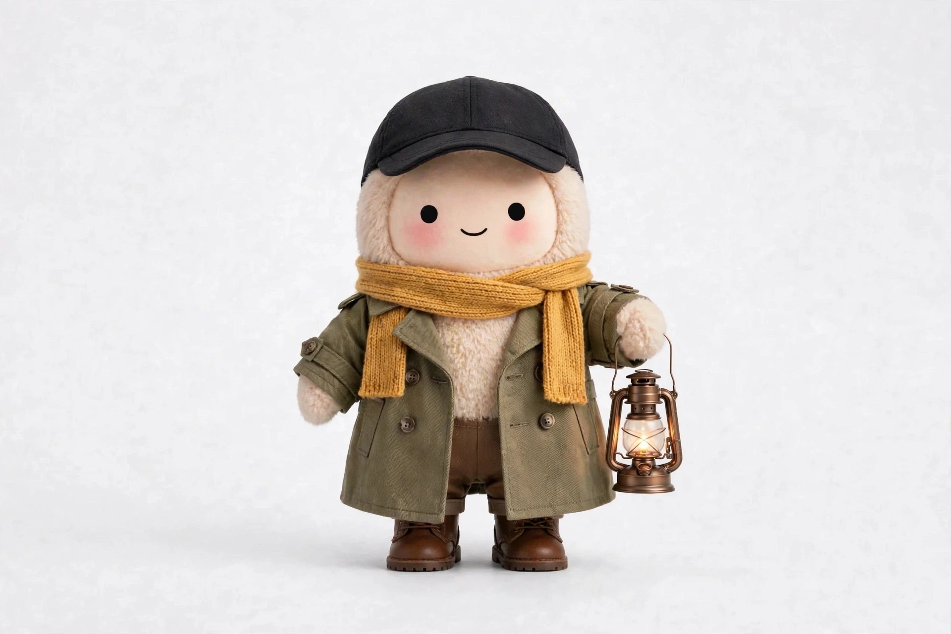 Haunted Host wearing Ghost Tour Guide — A trench and scarf look for leading a friendly ghost tour.