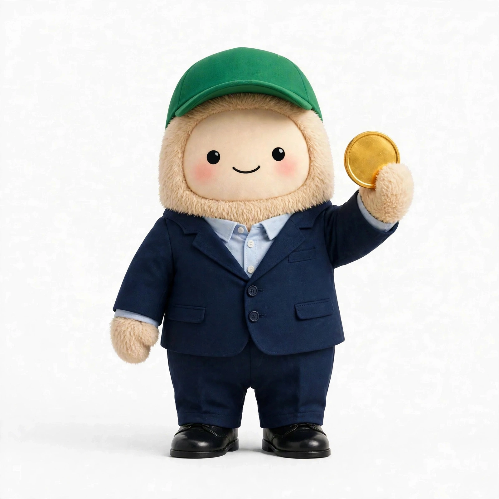 Money Coach wearing Boardroom Navy Suit — Sharp navy tailoring for serious money meetings.