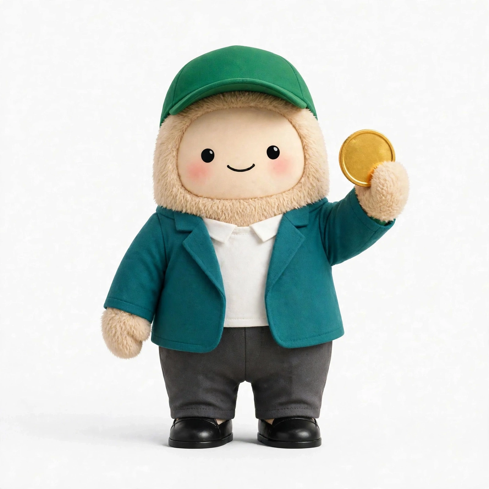 Money Coach wearing Monday Money Blazer — Teal blazer polish for your Monday money minute.