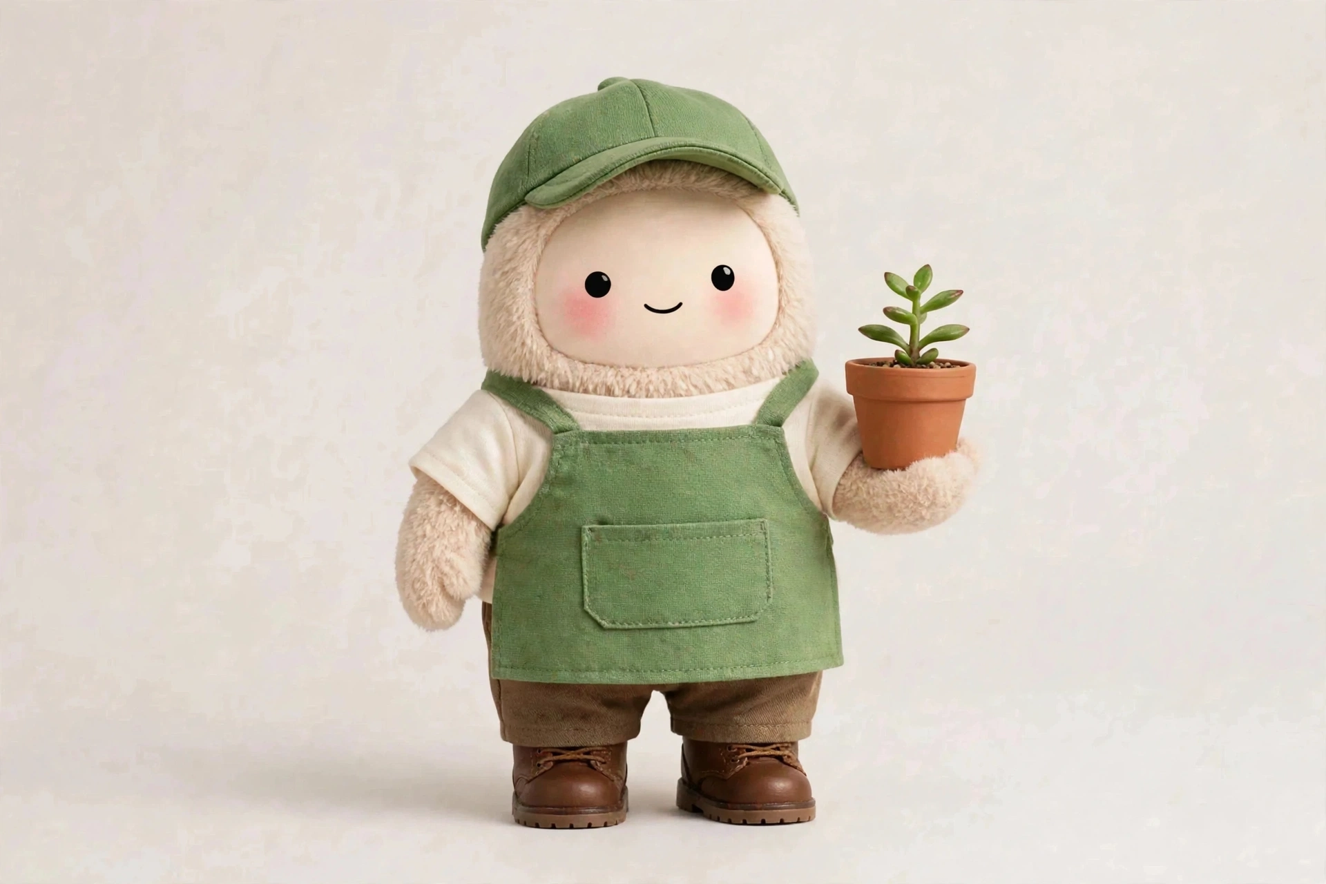 Plant Coach wearing Greenhouse Apron Classic — Classic greenhouse apron for everyday plant care.